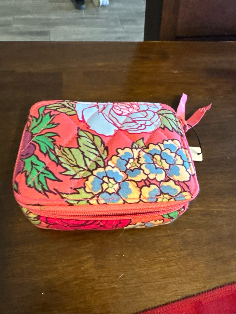 Floral Quilted Travel pill Case - Pink Floral
